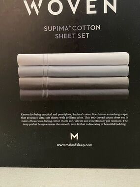 Malo Woven Supima Cotton Sheet Set in Gradient Gray